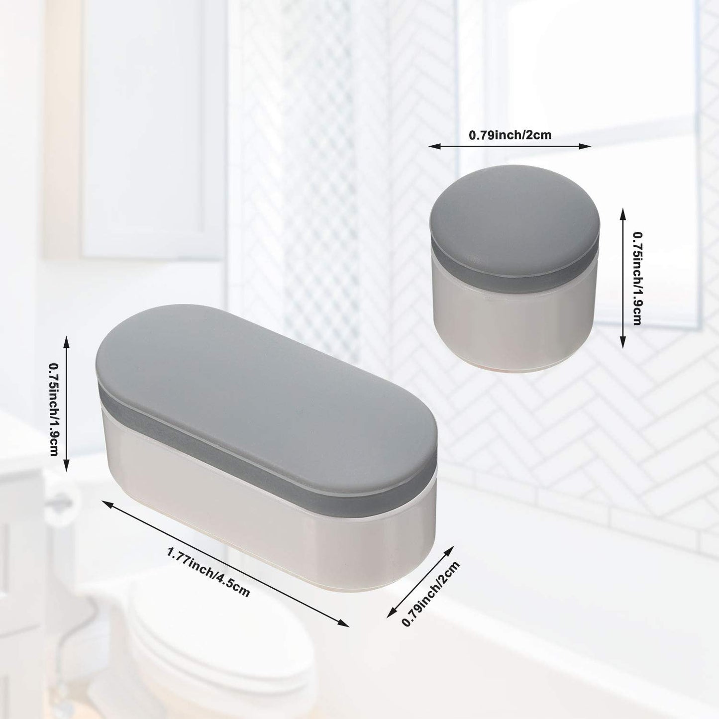 Boao 12 Pcs Universal Toilet Seat Bumpers Kit Toilet Spacers for Bidet with Strong Adhesive Rubber Bumpers Pads Replacement for Families, Hotels, Hospitals, School