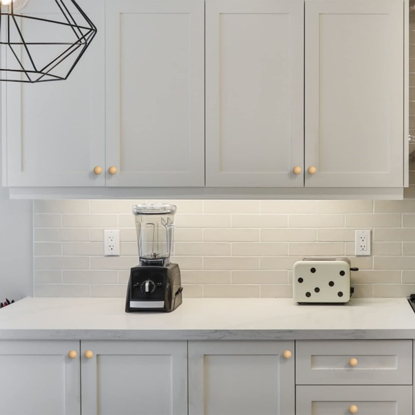 Asidrama 10 Pack Champagne Bronze Kitchen Cabinet Knobs - Dresser & Drawer Knobs - Zinc Finish