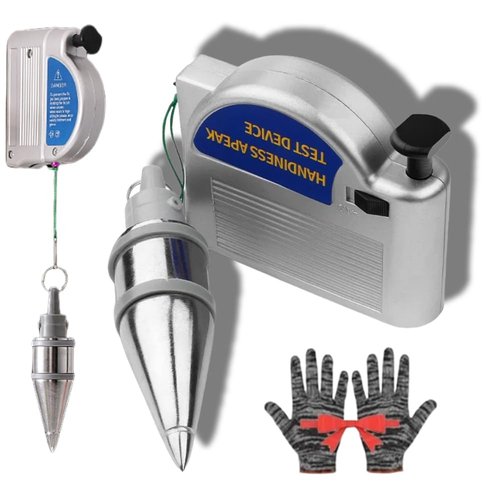 Retractable Plumb Bob, With 19.7 Ft Auto Recoil Cord & Quick-Stabilizing Bob for Construction Industry Assignments, Automatically Stretch Line Magnetic Plumb Bobs Tool (1pc)