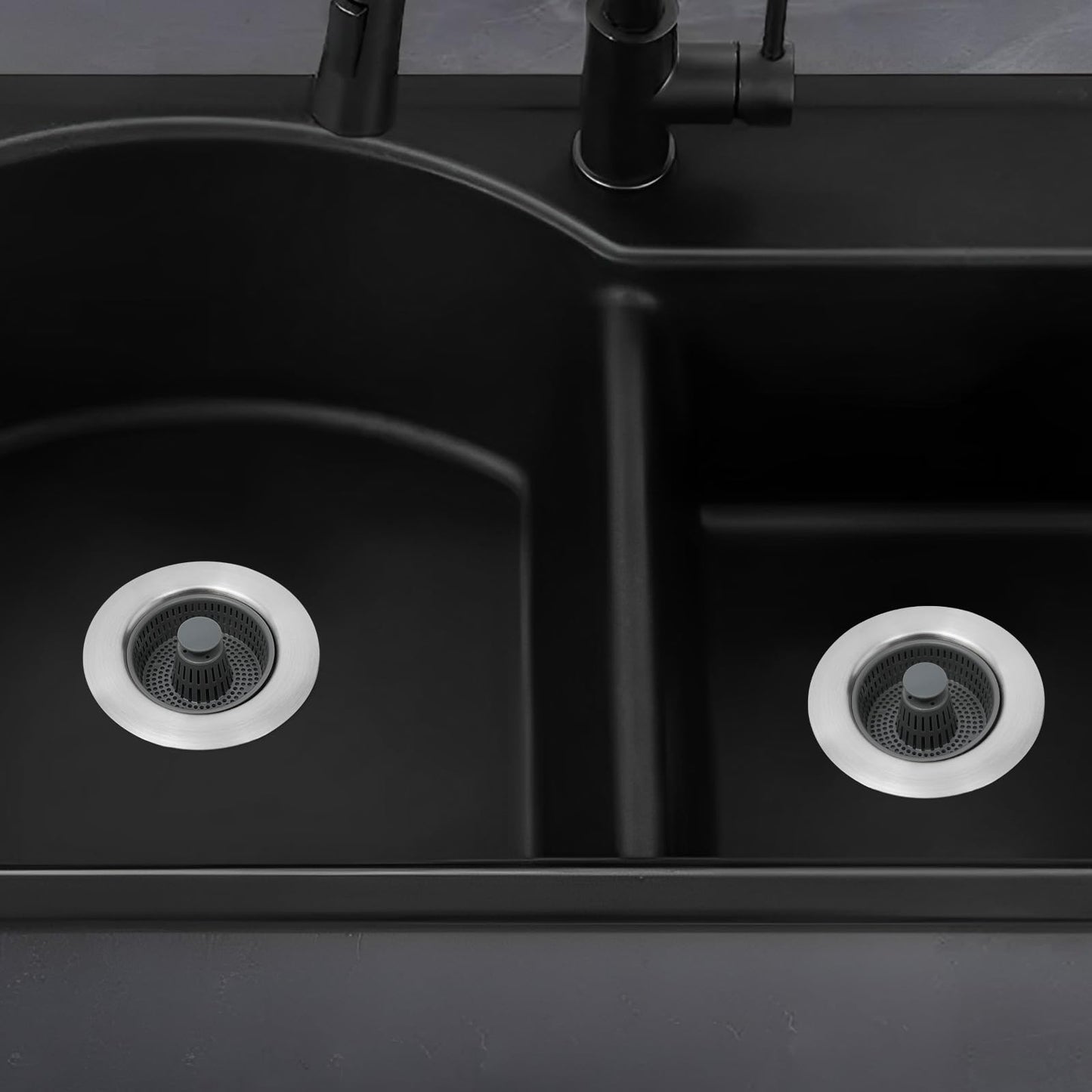 Stainless Steel Sink Strainers Silver W/Pop-Up Core Kitchen Sink Drain Strainer