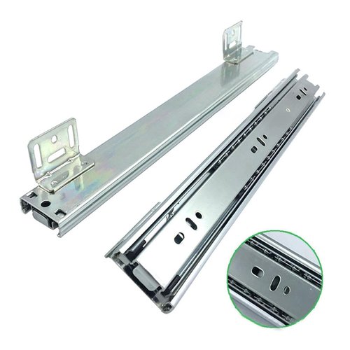 Heavy Duty Ball Bearing Drawer Slides 2X Drawer Slides 3 Section Drawer Slides Set Full Extension Guide Glides Drawer