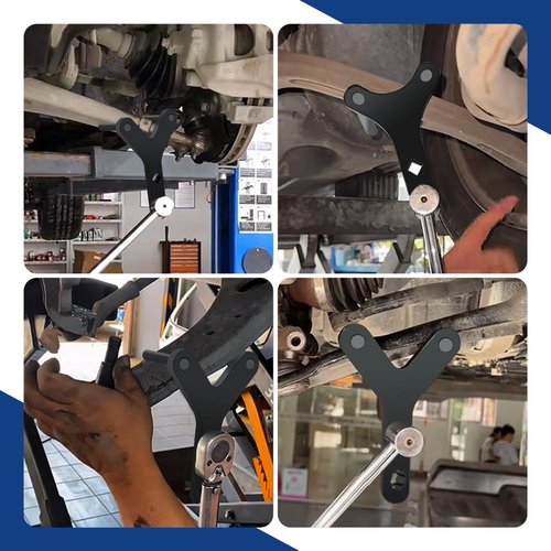 Ranjaner Lower Control Arm Prying Tool, Control Arm Bushing Tool, Lower Con trol Ar m Tool Compatible with a 1/2" Drive Extension Breaker Bar(Black,Size:7inch)