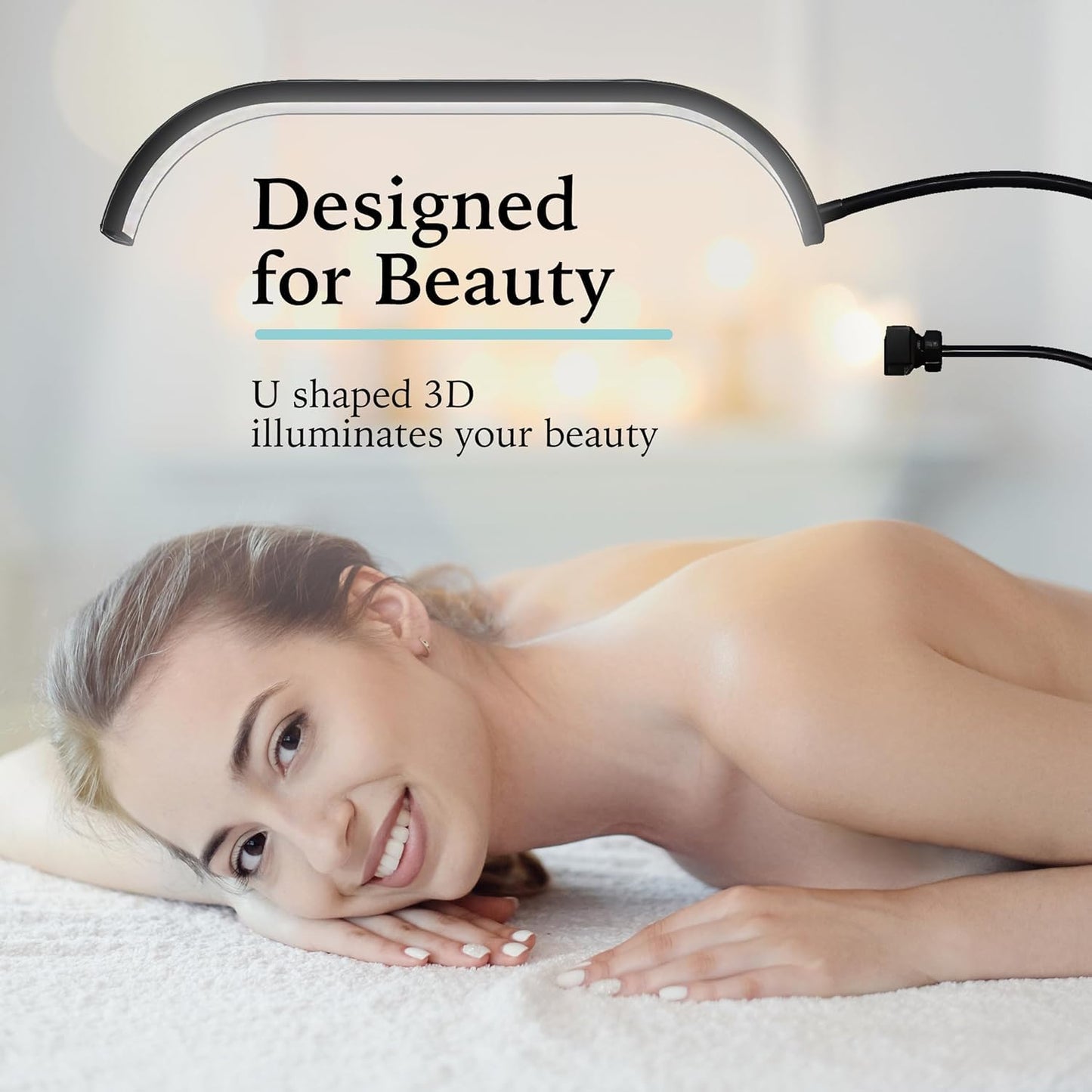 Hi_friend LED Floor Light, Half Moon Lamp for Lash Extension, Lighting for Beauty, Skincare, Lashes, Eyebrows, Filming Content Creation, Lash Lamp for Eyelash Tech