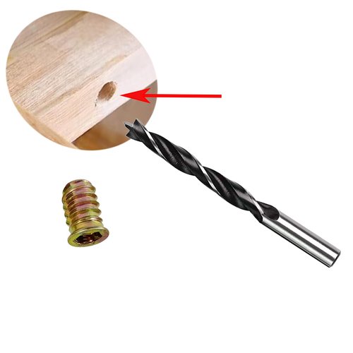 40 pcs 1/4"-20x15mm Wood Inserts+24 pcs 1/4"-20 x 3/4" Bolt+16 pcs 1/4"-20 x 1-1/4" Bolt with Twist Drill and 2 pcs Wrench,Furniture Fastenerr