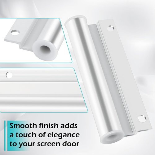 Screen Door Upper Hinge Leaf for Andersen Screen Doors Aluminum White Screen Door Hinge (2 Pack)