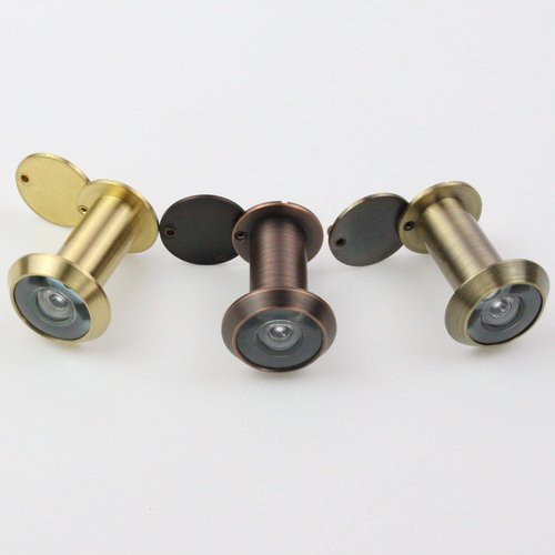 Earl Diamond - Peep Holes for Door, Solid Brass 200-Degree Door Viewer Peephole with Heavy Duty Rotating Privacy Cover for 1-3/8" to 2-1/6" Doors for Home Office Hotel, Satin Gold