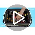Ytonet 16-Inch Heavy Duty Tool Bag with 46 Pockets, Waterproof Organizer for Men, Green