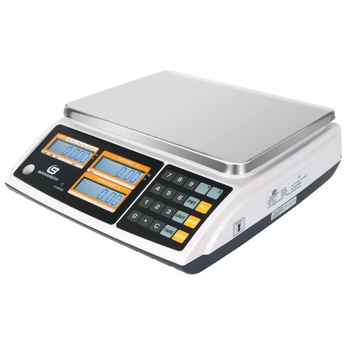 BROMECH Price Computing Scale NTEP Certified for Legal Trade Rechargeable, Commercial Grade with Dual LCD Display, 60lb Stainless Steel Platform for Meat Shop, Deli, Produce Farmers Market COC#21-001