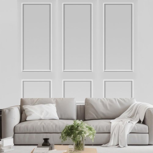 Pangda Wall Molding Kit, 3D Premade Accent Molding Wainscoting Panel for Interior Wall Moulding Decor, Ready to Assemble Wainscoting Accent Panel(3 Set,54 x 24 in)