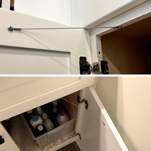 30PCS Cabinet Door Restraint,Cabinet Hinge Limiter,Door Opening Angle Protector with Mounting Screws Limit Door Swing with Screws(8 Inch)