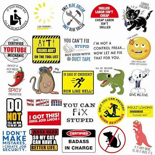 240PCS Funny Hard Hat Stickers for Adults No Repetition, Funny Blue Collar Stickers, Humor Vinyl and Waterproof Stickers for Water Bottle Laptop Tool Box Helmet Welding Electrician Construction