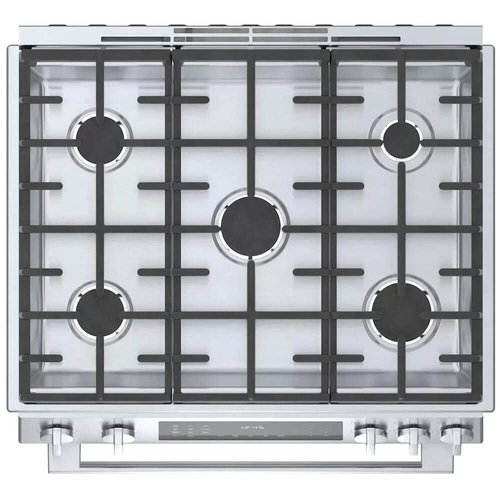 800 Series 30 in. 4.6 cu. ft. Slide-in Dual Fuel Range with Self-Cleaning Convection Oven in Stainless Steel
