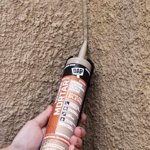 DAP 10.1 Oz Textured Mortar Sealant Beige - Waterproof Elastomeric Filler for Masonry & Concrete