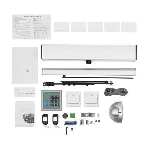 Pattosaey Automatic Swing Door Opener Heavy Duty Door Operator Remote Control Swing Opening, Manual/Auto Mode Low-Noise Gear Compliant for Residential & Commercial Use