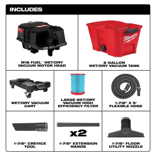 Milwaukee M18 Fuel Wet/Dry Vacuum 6 Gallon (Bare Tool)