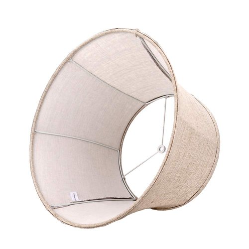 Tootoo Star Brown Large Drum Lamp Shade for Chandeliers Floor Light and Table Lamp, 12x16x11" Spider, Fabric Natural Linen Hand Crafted