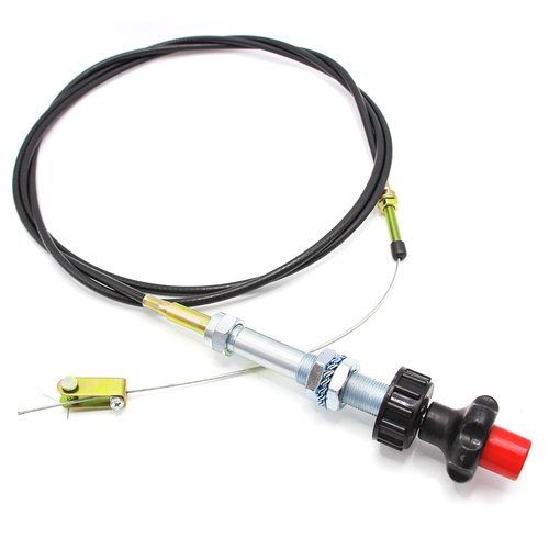 VCGTX10 10FT Vernier Throttle Cable, Heavy Duty Vernier Locking Throttle Cable 10FT Vernier Adjustable Lock Cable Vernier Control Cable (Red Knob)
