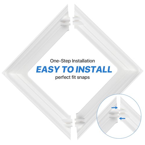 Aemygo 8 Pcs Vinyl Post Skirt, 4 Inch Split Style Post Base Cover White Post Sleeves Column Wraps for Porch, Fence, Stairs, Rails