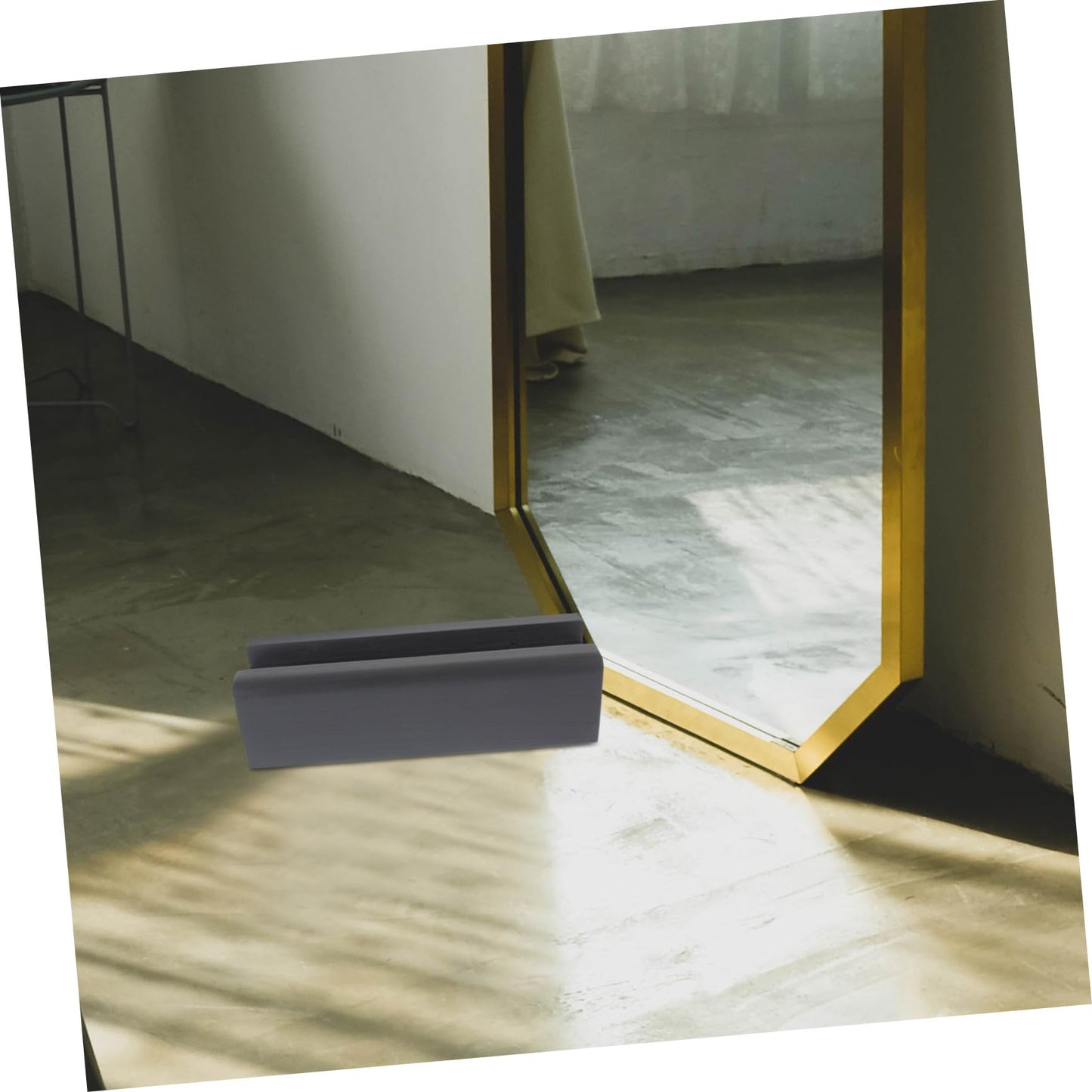 Yardenfun Skid Floor Mirror Support Bracket Multipurpose Full Mirror Holder Stand for Bedroom and Living Room Dark Gray