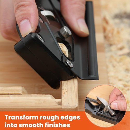 Saker Sakerplus Chamfer Plane-Woodworking Edge Corner Flattening Tool,Edge Corner Plane with 6 Cutter Heads,Chamfering Planer Suitable for Edge Trimming of Wood, Edge Corner,Carpenter Tools