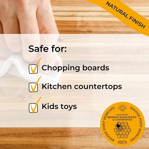 Premium Beeswax Wood Polish & Furniture Wax – Hand Poured Wood Conditioner | Eco-Friendly & Non-Toxic | Protects & Restores All Wood: Furniture, Toys, Cutting Boards, Ornaments (3.5 Fl Oz)