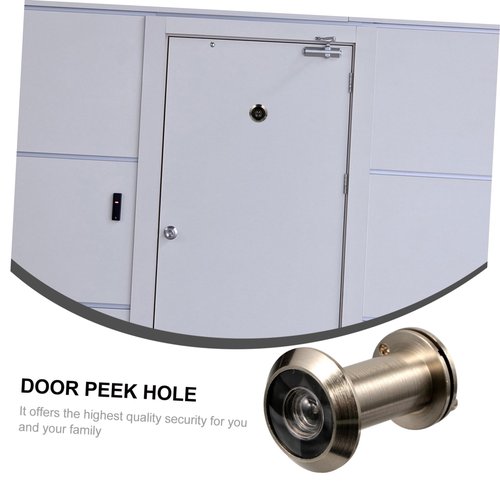 Tofficu Security Door Cat Eye Wide-Angle Door Viewer Black Peep Hole Cover Home Security Accessory