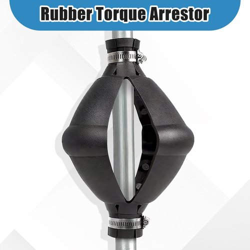 Innconee 2 Pcs 1350 Rubber Torque Arrestor 1" to 1-1/4" Expandable Torque Arrestor for Well Pump Water Pump Accessories, Adjustable to Well Pipe Casings from 4" to 8" ID
