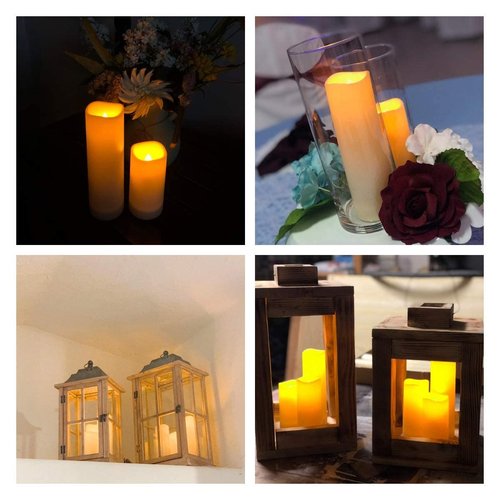 Aignis 12pcs Flameless LED Candles Battery Operated with 10-Key Remote Timer, Outdoor Indoor Waterproof Electric Lights, Warm Flickering Glow for Cozy & Romantic Home/Wedding/Holiday Décor