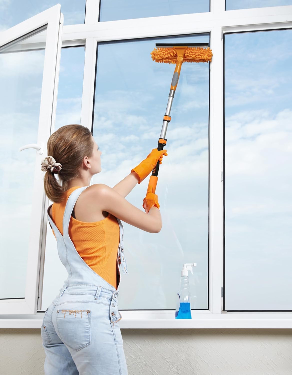 1.5-3 ft Long Paint Roller Extension Pole // Multi-Purpose Telescopic Extension Pole with Universal Twist-on Metal Tip // Lightweight & Sturdy Extendable Pole for Painting Dusting and Window Cleaning