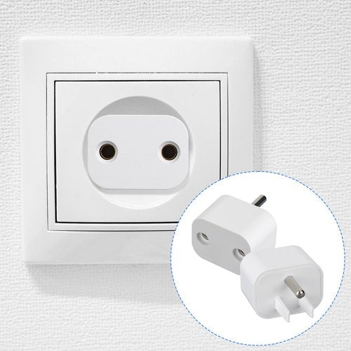 2pcs Grounding Adapter Splitter, Safety Grounding Plug Adapter Replacement Premium Copper ABS Material Socket Port Compatible with US Type B Outlet