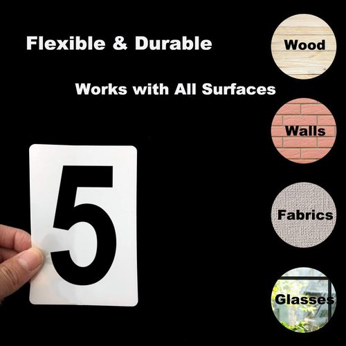 3 Inch Large Number Stencils for Painting - 11 Pack Number Stencil Templates for Curb Address, Cakes, Cookies, Mailboxes and Crafts, Reusable House Numbers Stencils for Wood Signs & Cement Wall Art