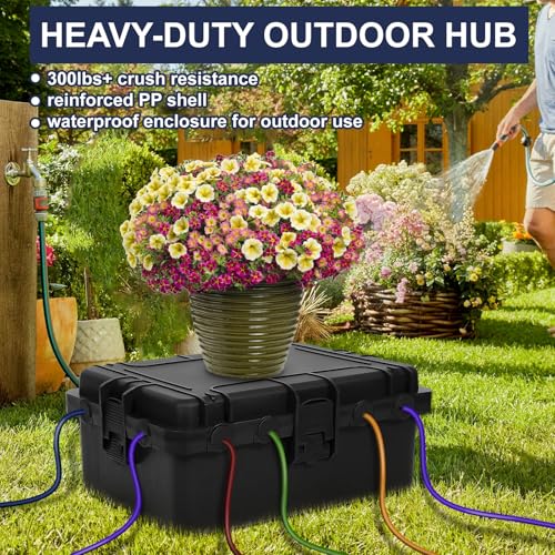 OUTDSPLY Large Black Outdoor Waterproof Electrical Box IP54 12x9x5 Inches