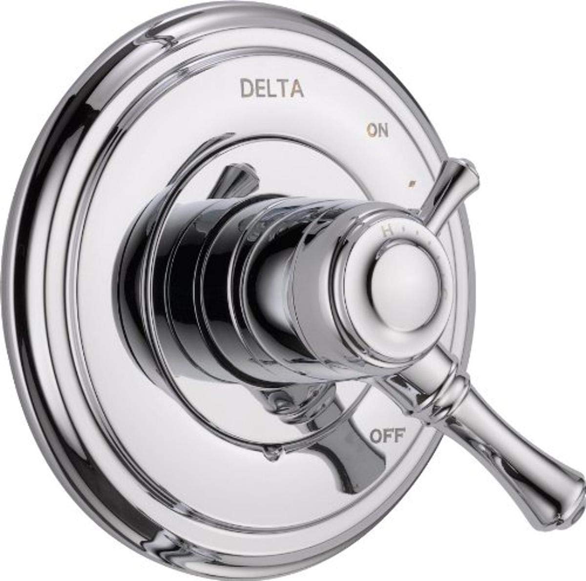 Delta Faucet Cassidy 17 Series Dual-Function Shower Handle Valve Trim Kit, Chrome T17097 (Valve Not Included)