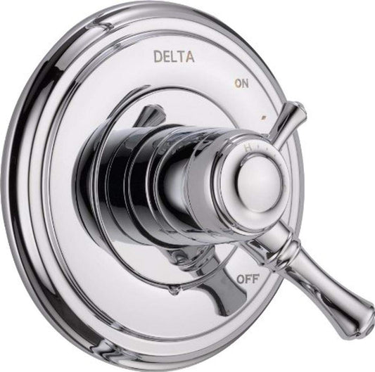 Delta Faucet Cassidy 17 Series Dual-Function Shower Handle Valve Trim Kit, Chrome T17097 (Valve Not Included)