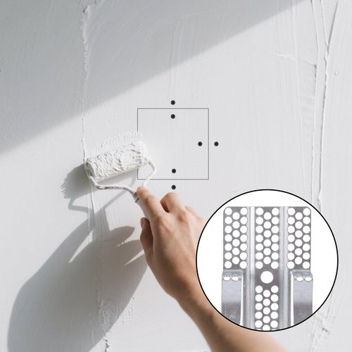 36pcs Drywall Repair Clips, 1/2 Inch Drywall Fastener Clips with Matching Screws Heavy-Duty Metal Dry Wall Patch Clamp for Damaged Walls DIY Fixing
