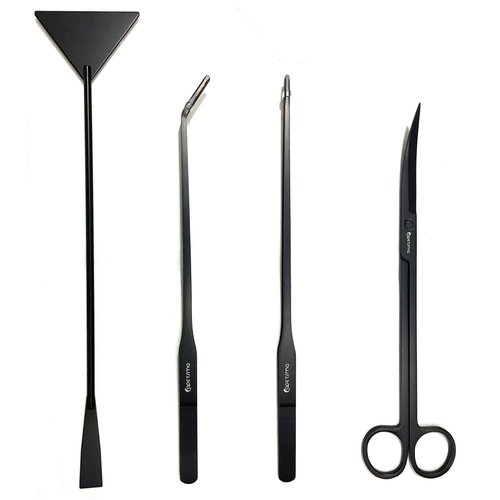 Aquarium Tweezers, Capetsma Stainless Steel Aquarium Plant Tools Long Aquascaping Tools Scissors Spatula Aquatic Plants Tool Set for Freshwater and Saltwater