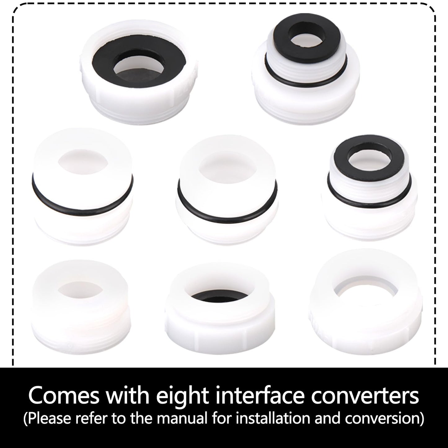 3 Pack Faucet Adapter Set, Quick Connect Sink Faucet to Garden Hose Aerator Adapter Dishwasher & Washing Machine Coupler Connector for Kitchen, Bathroom, Pet Bathing, Garden, and Shower Hose