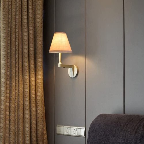 Double Mini Small White Barrel Lamp Shades Clip On Bulb, TOOTOO STAR Barrel Fabric Lampshade for Table Chandeliers Wall Floor Lamp Replacement, 3x6x5 Inch, Set of 2 (White 2 PCS Pack)