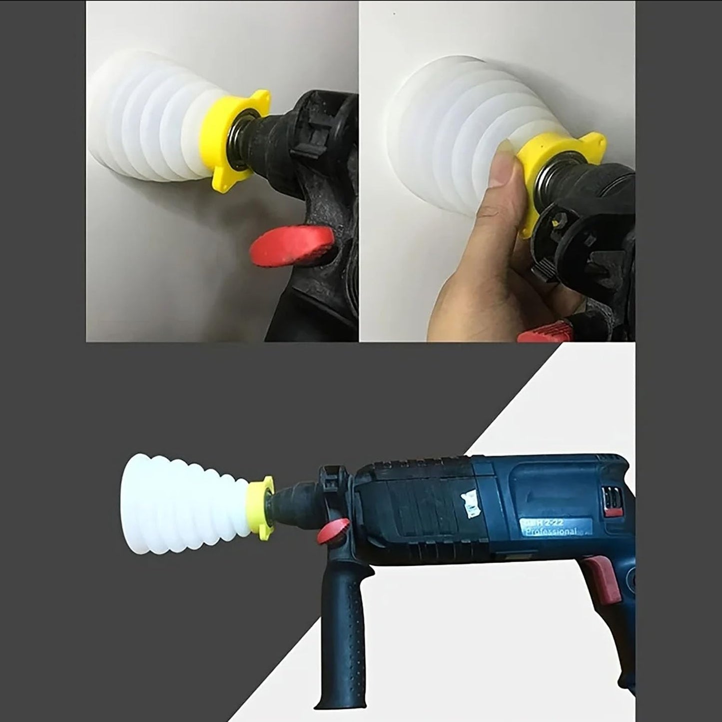 Xhziy 1pcs Dril Dust Collector Expandable Dust Cover For Electric Drill Bits Under 5.9 inches Applicable to Hammering Drill Picks And Drill Bits (4.72 * 3.35 inches)