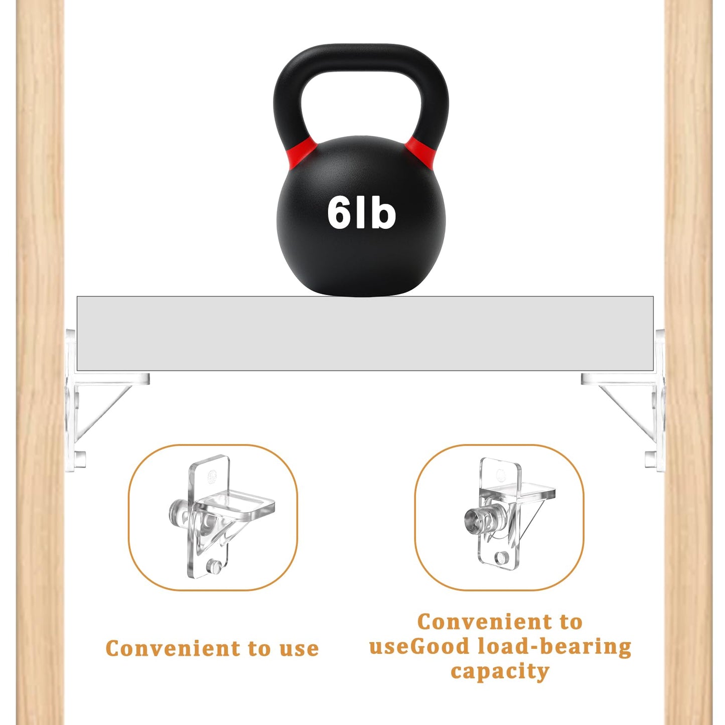 30 Pcs Shelf Holders Pegs, 1/4 Inch Clear Plastic Cabinet Shelf Support Pins Punch Free Furniture Support Pin Bookcase Pegs Replacement for Shelves Kitchen Cabinet Book Closet