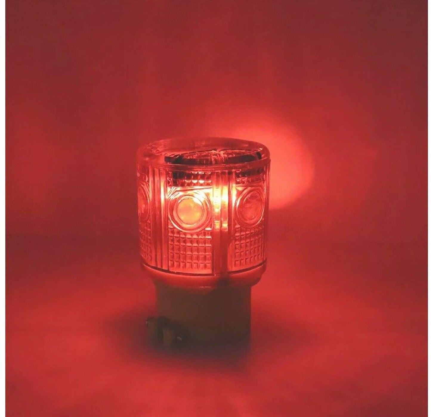 Solar Strobe Warning Light, with Strong Magnetic Base High Bright LED Flashing 360° Wireless Control Automatically Turn On Waterproof IP65 for Construction, Traffic, Factory, Safety Sign (White)