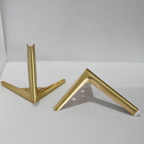 7 inch /18cm Brushed Gold Metal Furniture Legs Set of 4, Modern Style Furniture Legs, DIY Replacement for TV Stand, Sofa, Chair, Cabinet Cupboard