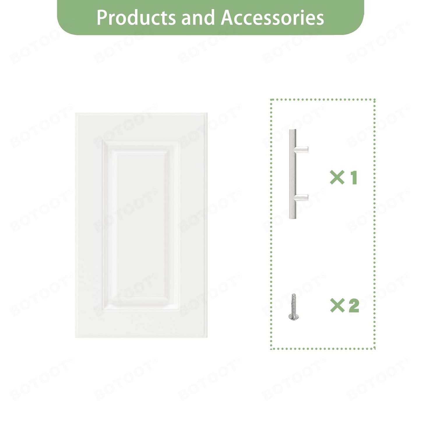 Built-in Cabinet Doors - Cabinet Replacement Doors for Kitchen, Living Room, Bedroom, Bathroom - 22.5 Inch High (White, 13.25 Inch Wide)