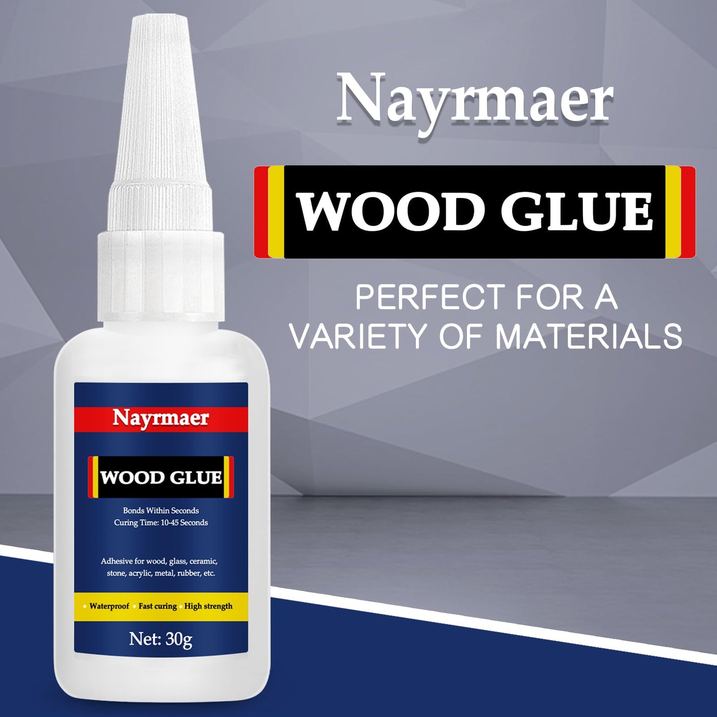 Nayrmaer Wood Glue, 30g Super Glue for Wood, CA Glue for Wood Working, Fast Drying Wood Glue for Wood, Furniture, Balsa and Crafts (WGN1-30g)