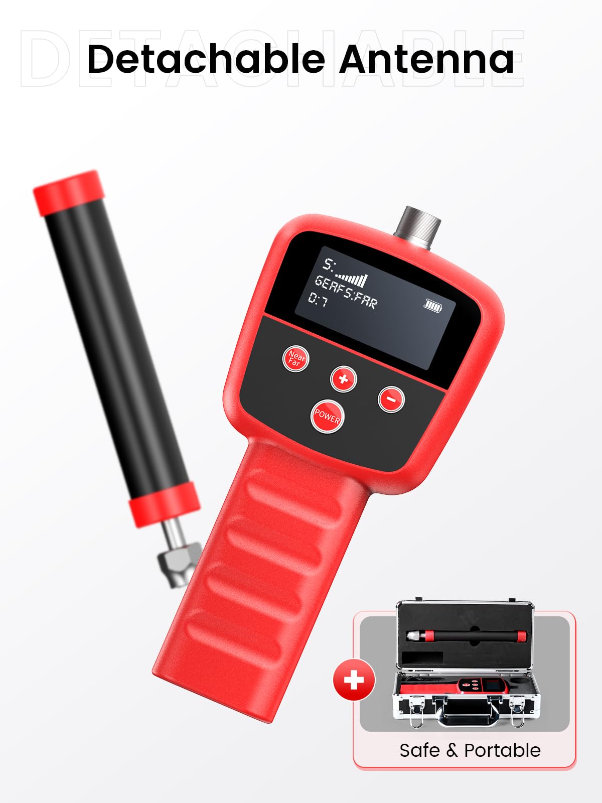 Oiiwak 512Hz Pipe Locators Receiver, Underground Pipe Sewer Inspection Drain Locator with LED Screen Portable and Durable with Headphones for Construction & Plumbing