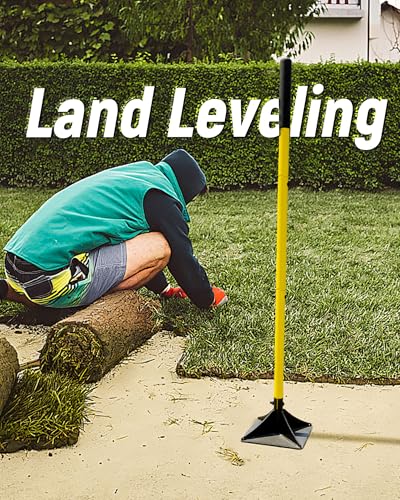 8x8 Steel Tamper with 48-Inch Handle Heavy Duty Soil & Asphalt Leveling Tool