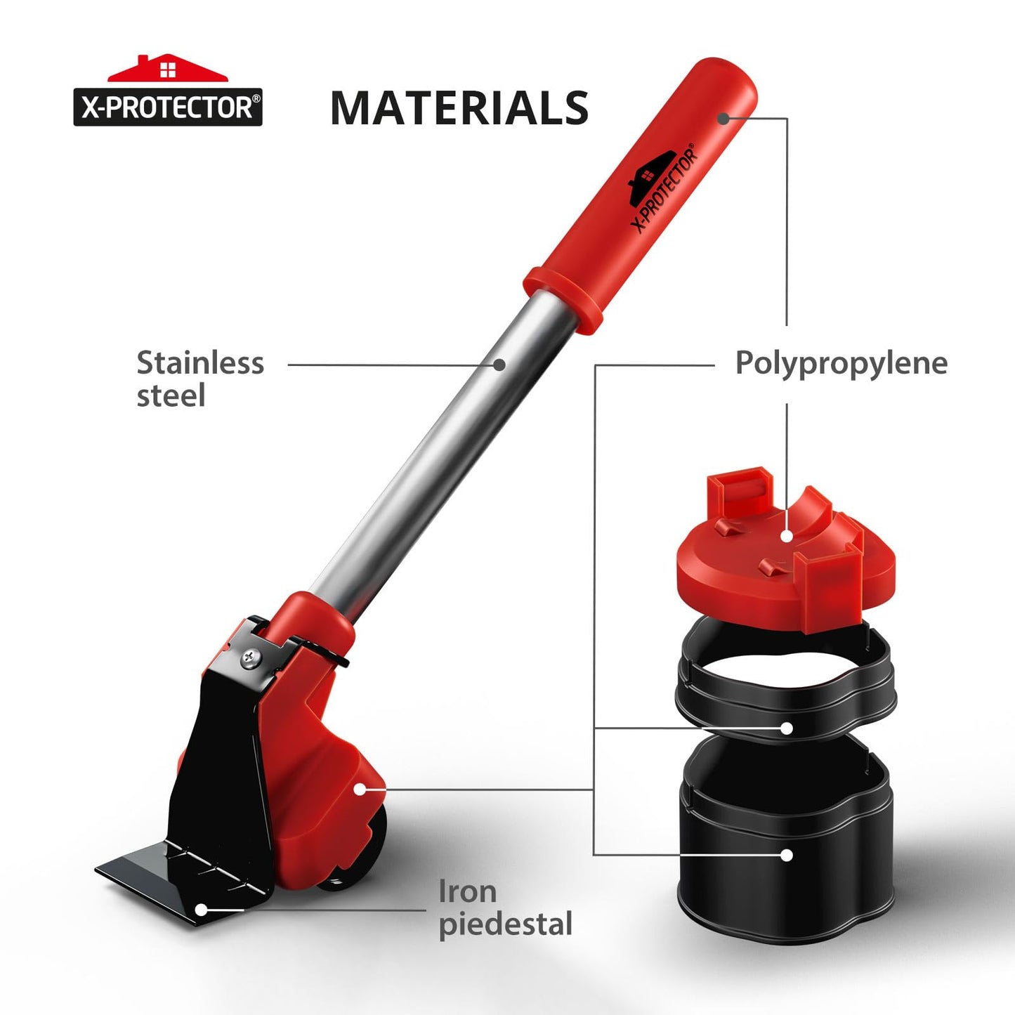 X-Protector Furniture Lifter Tool - Premium Furniture Jack Lifter Tool to Lift Furniture Easily - Appliance Lifter with 8.5" Adjustable Height - Ideal Jack to Lift Furniture Easily with Minimal Effort