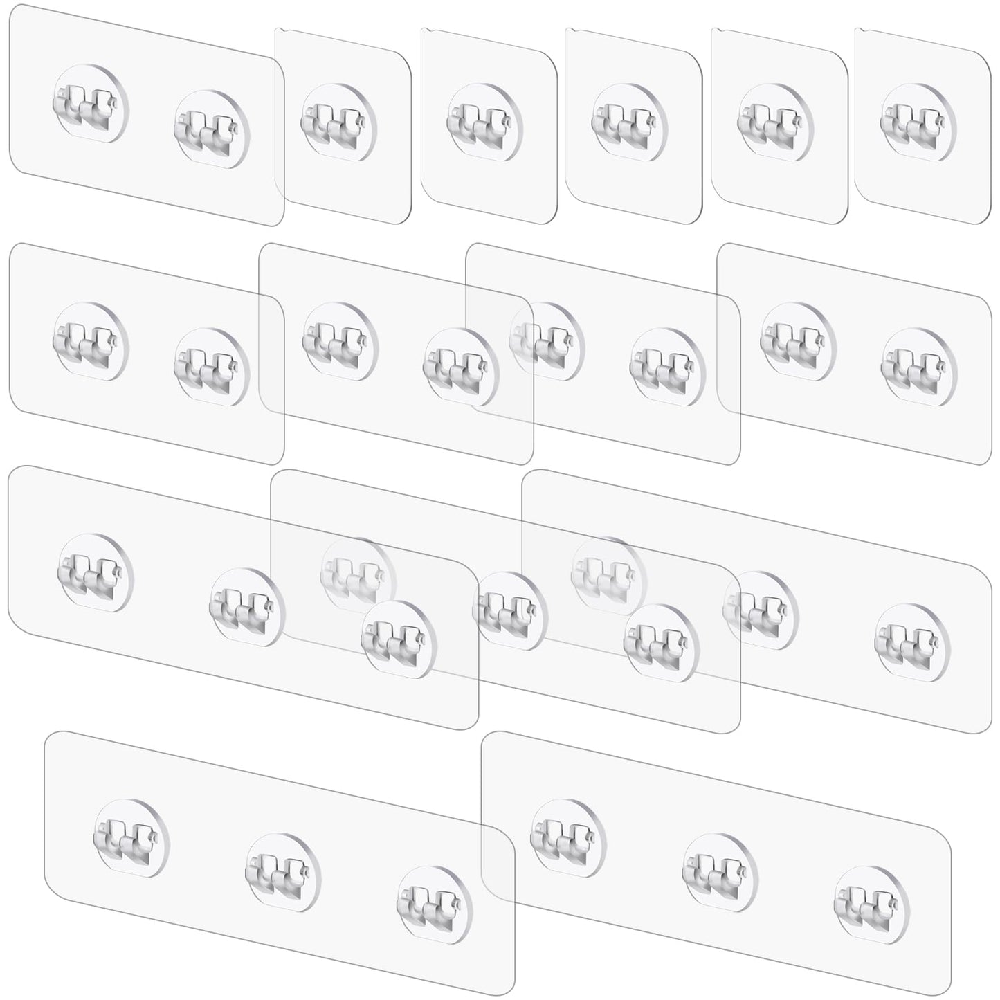 Vivinin 15 Pack Shower Caddy Adhesive Replacement, No Drilling Shower Shelf, Strong Adhesive Hooks for Showers & Kitchen Racks