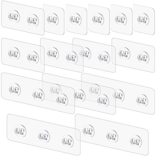 Vivinin 15 Pack Shower Caddy Adhesive Replacement, No Drilling Shower Shelf, Strong Adhesive Hooks for Showers & Kitchen Racks