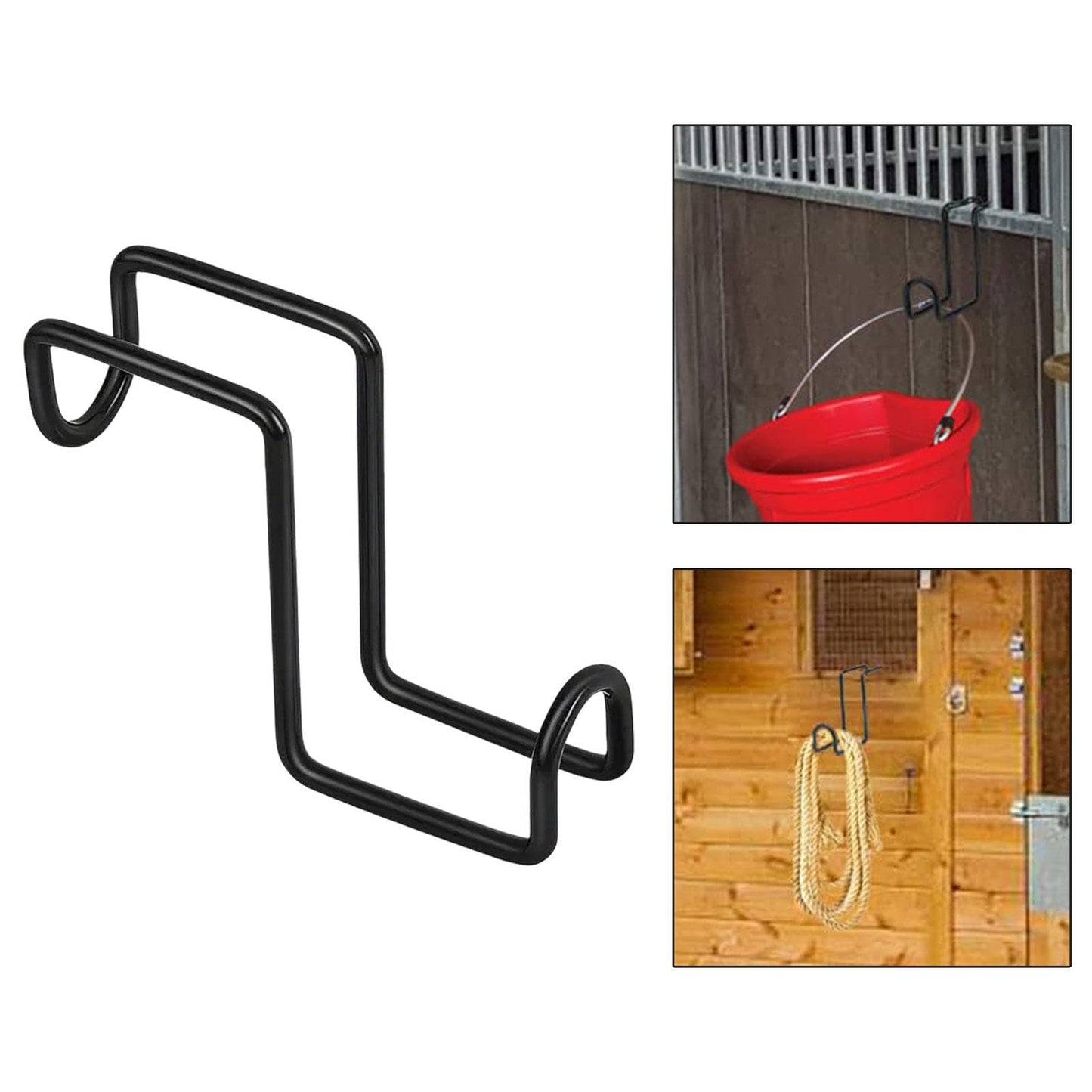 Aosekaa Tack Hook Horse Halter Rack 4 inch Multifunctional Heavy Duty Hanging Holder Stall Hook for Porch Farm Saddle Garage Stables